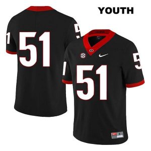 Youth Georgia Bulldogs NCAA #51 David Marshall Nike Stitched Black Legend Authentic No Name College Football Jersey HSR3554WQ
